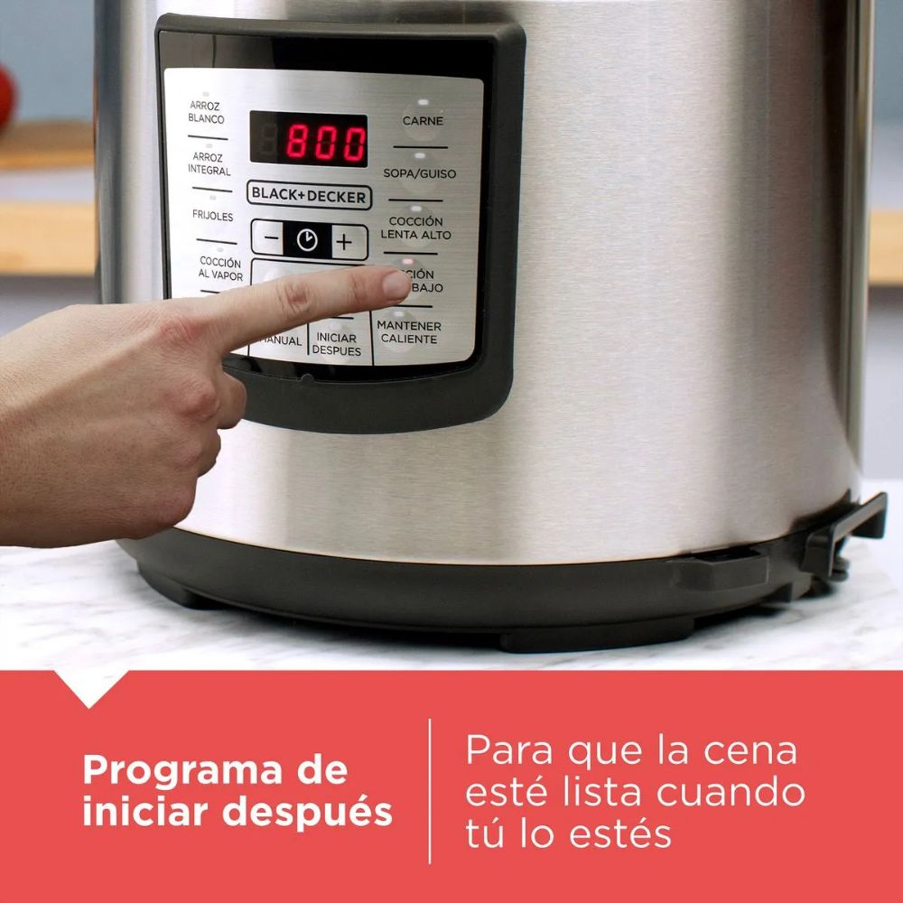 Olla Eléctrica Black+Decker Digital de 6 Litros PR100SD Olla Eléctrica Black+Decker Digital de 6 Litros PR100SD